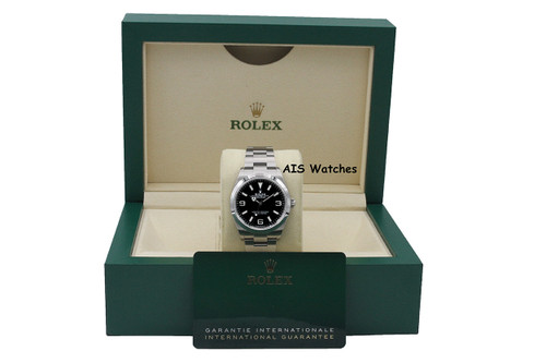 Rolex Explorer I 124270 36MM Black Dial SS 2022 Box & Paper