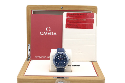 BNIB Omega Seamaster 300M 42MM Diver Blue Wave Dial 210.32.42.20.03.001 Box&Papers