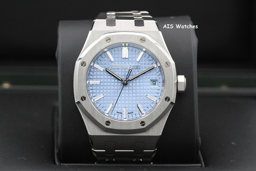 Audemars Piguet 15550ST 37MM Royal Oak Ice Blue Dial 2022 50th Anniversary B&P