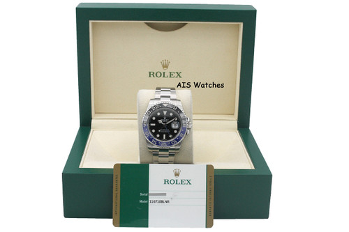 Rolex GMT Master II 116710BLNR Batman Blue/Black Oyster 2017 Box & Papers