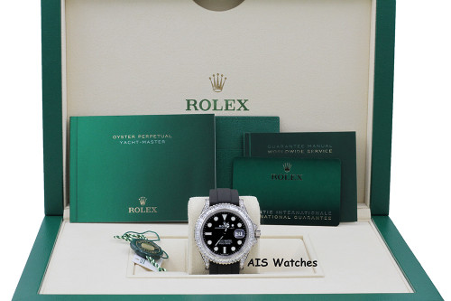 BNIB Rolex Yachtmaster 226679TBR Baguette Diamonds White Gold OysterFlex 42MM