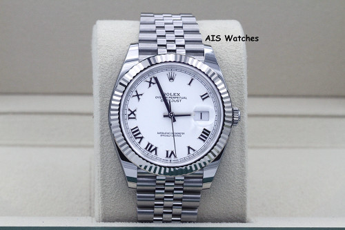 BNIB Rolex Datejust 41MM 126334 White Roman Dial Jubilee Box & Papers