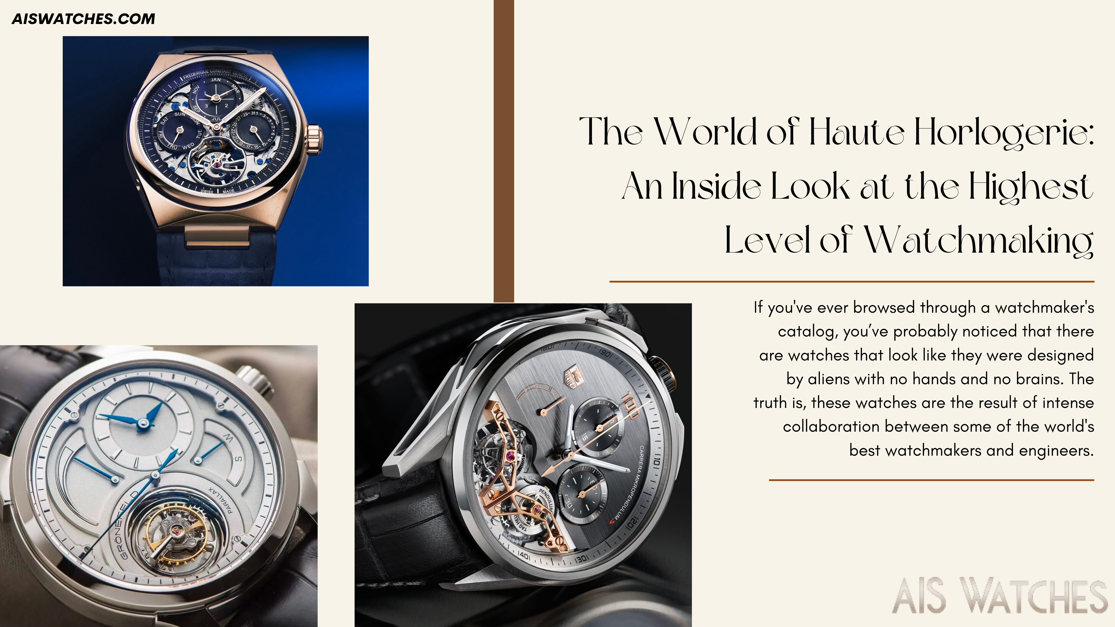 The World of Haute Horlogerie An Inside Look at the Highest Level of Watchmaking AIS Watches