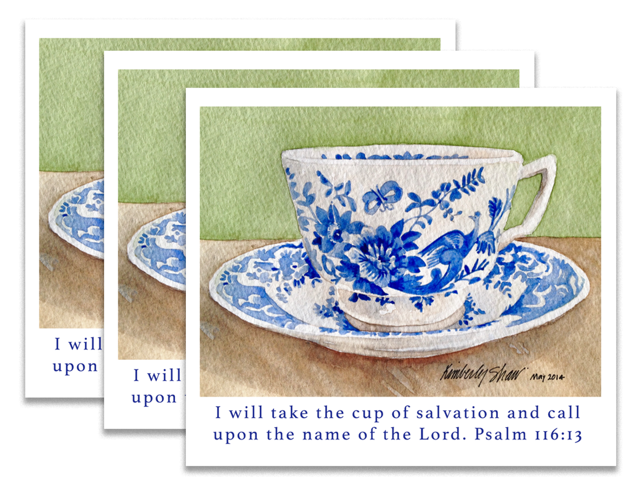 3 Mini Scripture Cards - July Larkspur 