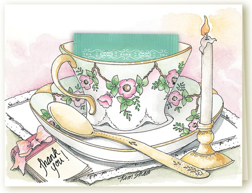 312C Thank You Candle Teacup Card