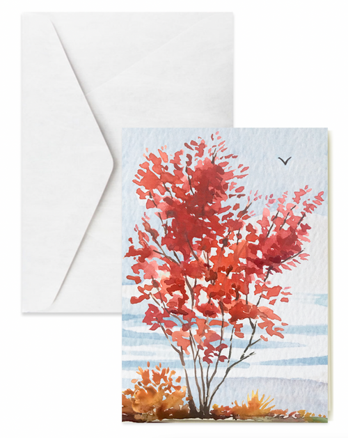 Small Art Card - Autumn Tree