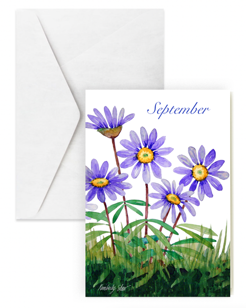 Notecard - September's Birth Flower