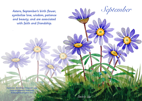 Notecard - September's Birth Flower