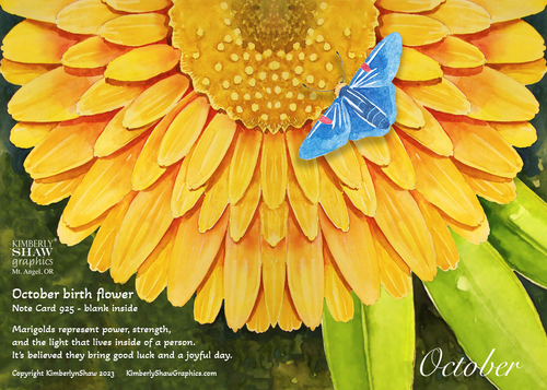 Notecard - October's Birth Flower