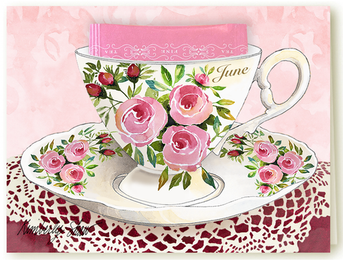 June tea card front
