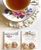 blue floral teacup and sugar bowl magnet set for a sweet tea display on your refrigerator or magnet board