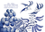 Blue Willow Notecard