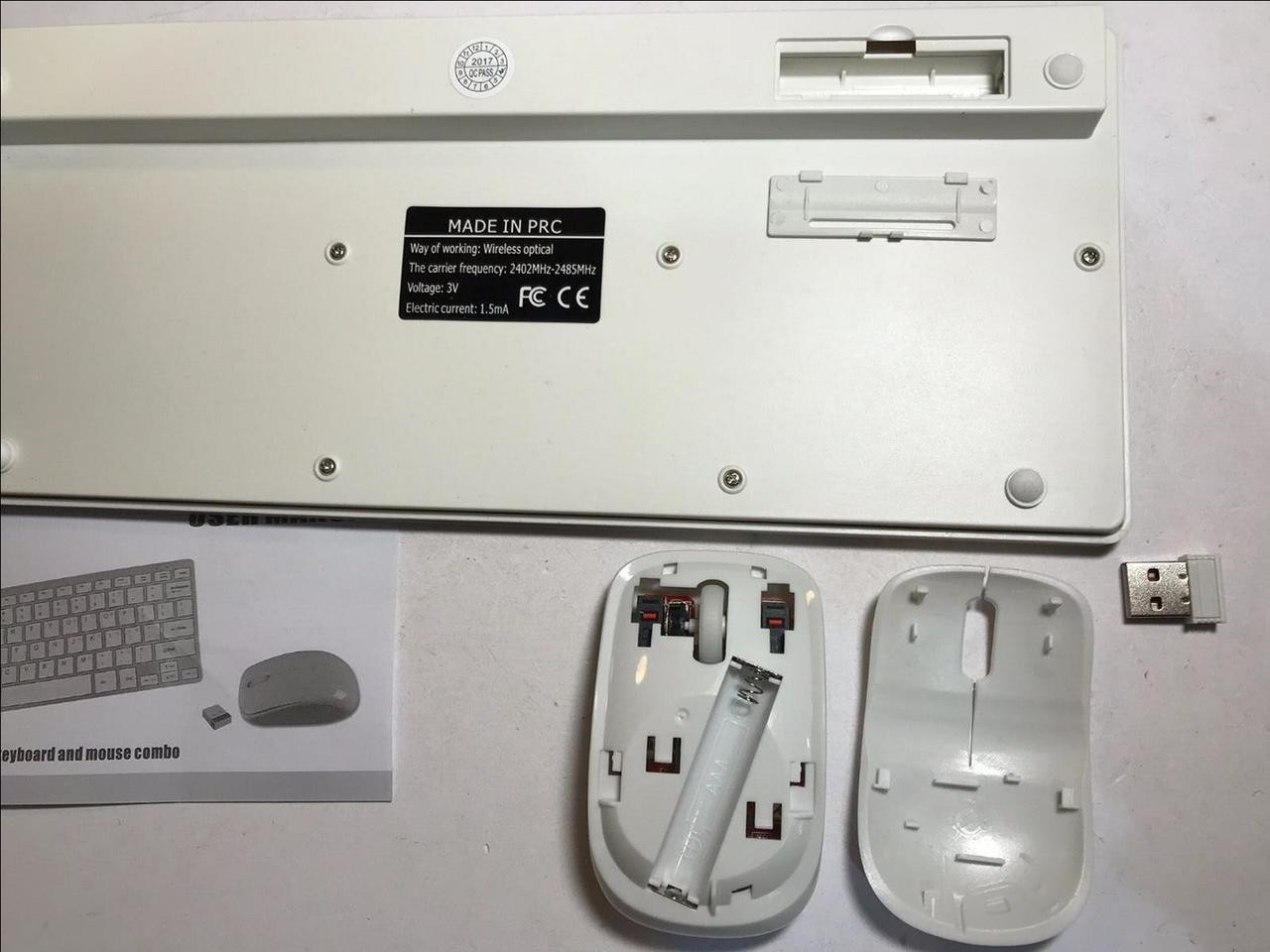 White Wireless MINI Keyboard & Mouse Set for Samsung UE46F6400AKXXU