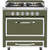 Viking - Tuscany 3.8 Cu. Ft. Freestanding Dual Fuel True Convection Range - Cypress Green