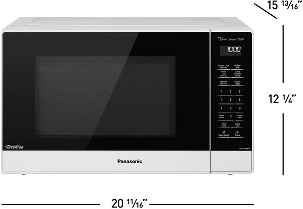 Panasonic - 1.2 Cu. Ft. 1200 Watt SN65KW Microwave with Inverter and Genius Sensor - White