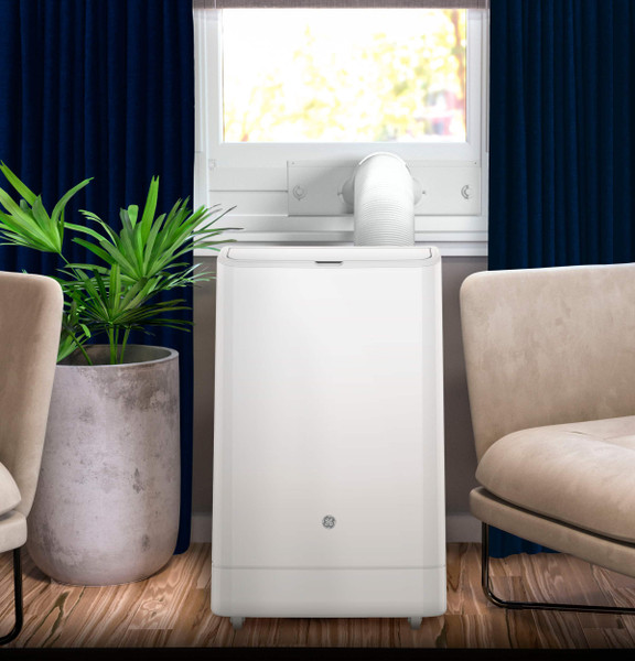 GE - 450 Sq. Ft. 10,400 BTU Smart Portable Air Conditioner - White