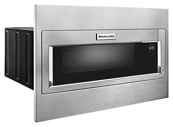 KitchenAid - 1.1 Cu. Ft. Built-In Low Profile Microwave with Standard Trim Kit - Stainless Steel