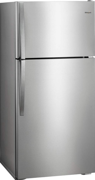 Whirlpool - 14.3 Cu. Ft. Top-Freezer Refrigerator - Monochromatic Stainless Steel