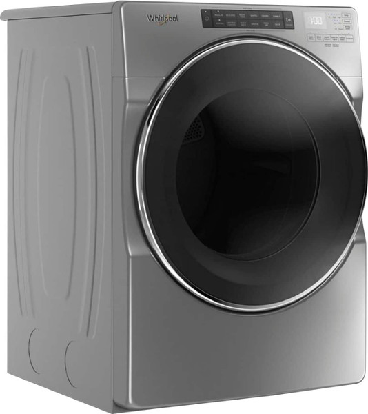 Whirlpool - 7.4 Cu. Ft. Stackable Gas Dryer with Steam and Wrinkle Shield Plus Option - Chrome Shadow