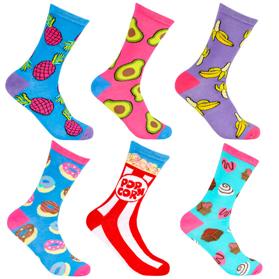 Ladies Funky Funny Colourful Socks 3 Pairs