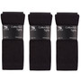 Girls Plain Back To School Tights Black - 3 Pairs