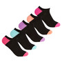 Womens Low Cut Trainer Socks Black 5 Pairs