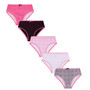 Girls Fun Novelty Print Brief Underwear Pink Leopard Pack Of 5