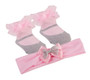 Baby Girl New Cute Frilled Socks And Headband Set Light Pink