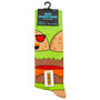 Mens Funky Funny Socks Green Burger