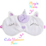 Womens Cosy Socks With Grippers And Eye mask Purple Unicorn