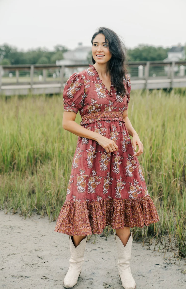 Victoria Dunn Ember Dress in Chai Tea