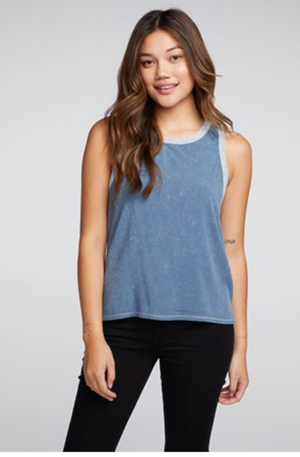 CH  Blue Coastal Cloth Racer Tank 