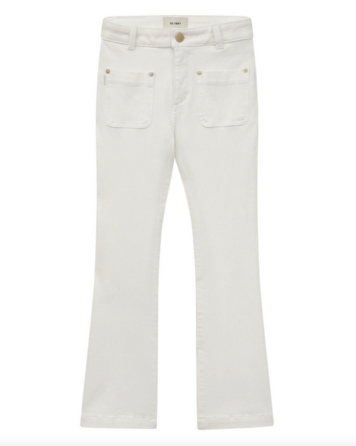 DL1961 White Tide Claire Bootcut Denim Jean 
