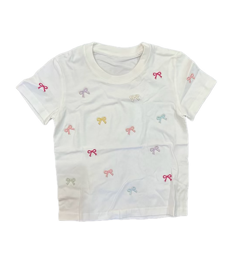 TBS Mini Bows on Short Sleeve Top 