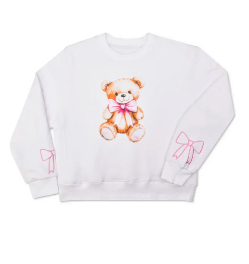 IS Beary Cute Sweatshirt in White 