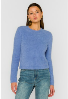 Velvet Heart LA Harmony Coastal Blue Sweater , fuzzy sweater , comfy sweater