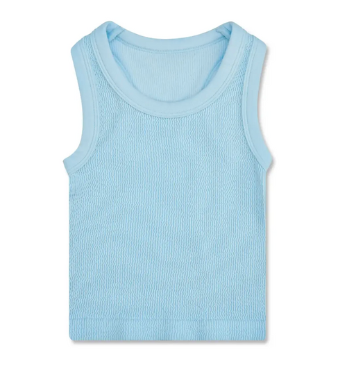 Iscream  Light Blue Smocked Racerback Tank Top