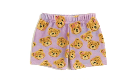 PG Plush Lavender Teddy Shorts