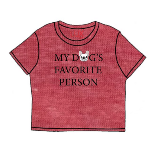 LUX Favorite Person Cropped Graphic Tee Red, Tween Top, Tween Graphic Tee, Tween fashion, Tween clothes, graphic tee, spring must have, comfy tee