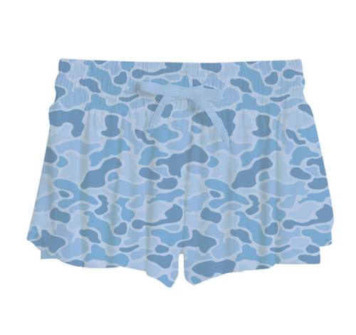 Suzette Tween Pebble Camo Fly Away Short Blue Tween Shorts Tween Style Tween Fashion Tween Clothes ,Cool, sporty, and effortlessly playful , perfect for everyday comfort with a trendy twist., sporty and cute, fun, girly movement tweens love.