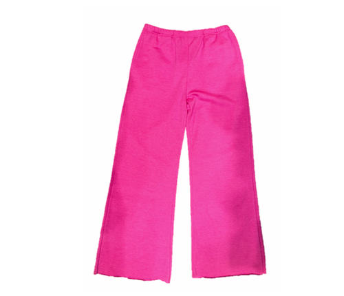 Suzette Cloud Narrow WB Wide Leg Raw Edge Pant in Pink Tween pant , tween sweat pant , tween clothes, tween fashion , Cozy, relaxed, and effortlessly stylish., definition of cozy-chic., feel like loungewear but look styled enough to wear out, Soft, flowy, and cloud-level comfy, go-to for cozy days with a cute, styled edge