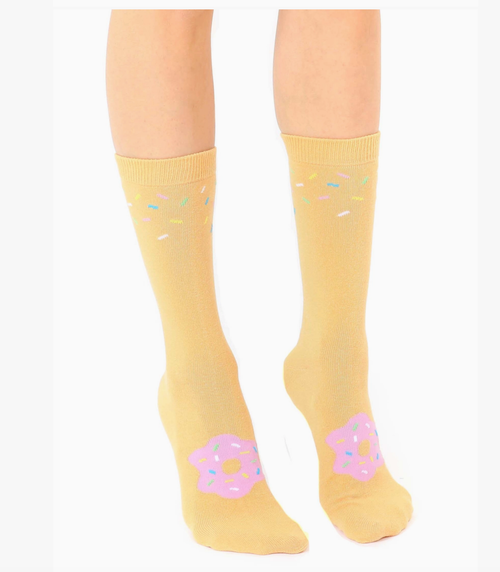 Living Royal 3D Packaged Crew Socks , Donut with Sprinkles, Crew Socks ,  Girl Socks , Graphic Socks , Teen Socks, Tween Socks , Socks