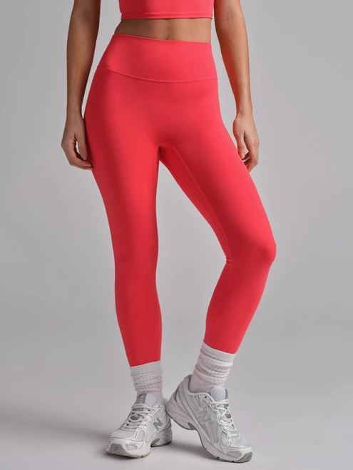Comfrt Comfrtcore High Waist Leggings Hibiscus Red. Teen Women Leggings , COMFRT Comfrtcore Leggings, Hibiscus Red leggings, high-waisted leggings, red leggings for women, teen leggings, comfortable women's leggings, sporty casual outfits, teen fashion, women's boutique clothing, PHIA Boutique.