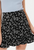 LU Black Floral Flare Skirt