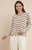 SS Lingering Light Striped V Neck Long Sleeve Top 