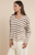 SS Lingering Light Striped V Neck Long Sleeve Top 