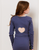 Theme Sloane Grey Long Sleeve Heart Cut Out Ribbed