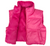LD Reversable Fur and Nylon Crop Vest Hot Pink