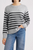Women's Liverpool LA Long Sleeve Crew Neck Drop Shoulder Sweater in Grey with Black Stripe,  A comfortable knit with a relaxed fit, perfect for everyday wear. women’s grey sweater