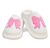 IS Cozy Bows Slippers   White & Pink 
